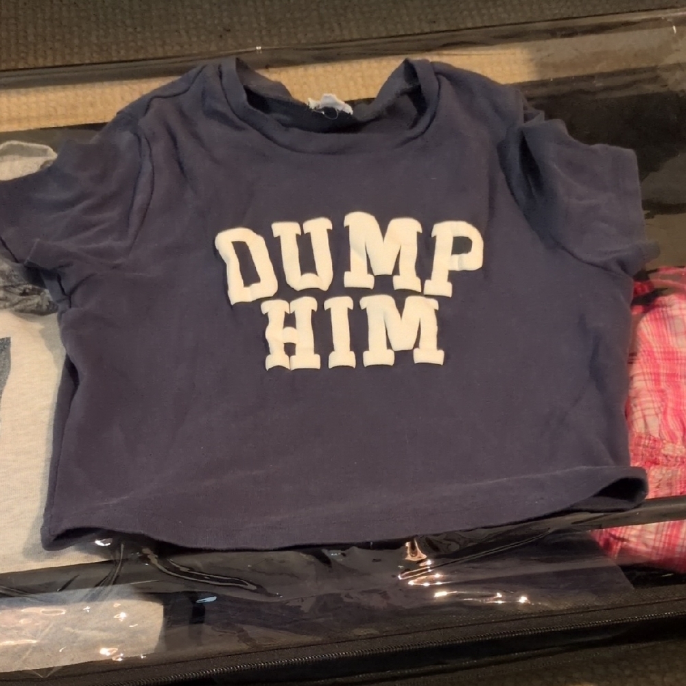 Garage Navy Blue Crop Top